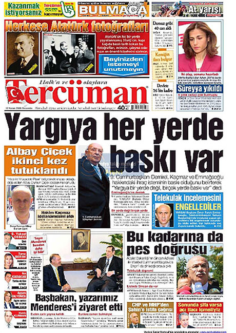 Gazetelerin Albay Çiçek manşetleri galerisi resim 14