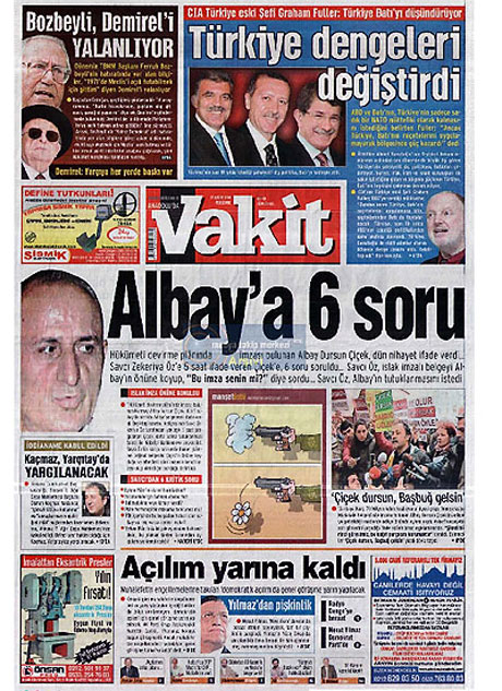 Gazetelerin Albay Çiçek manşetleri galerisi resim 2