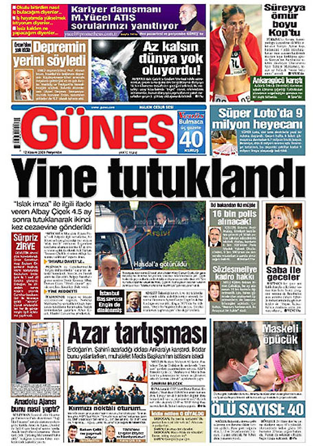 Gazetelerin Albay Çiçek manşetleri galerisi resim 5