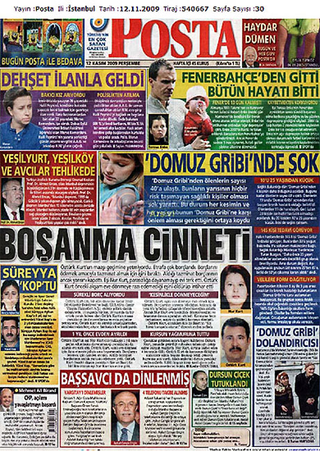 Gazetelerin Albay Çiçek manşetleri galerisi resim 8
