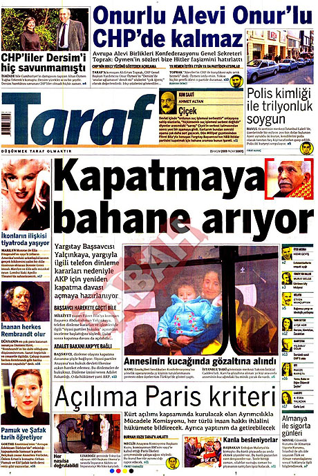Gazete manşetleri (15 Kasım) galerisi resim 14