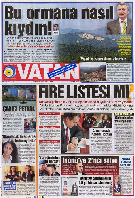 Gazetelerden çarpıcı FİRE manşetleri galerisi resim 22