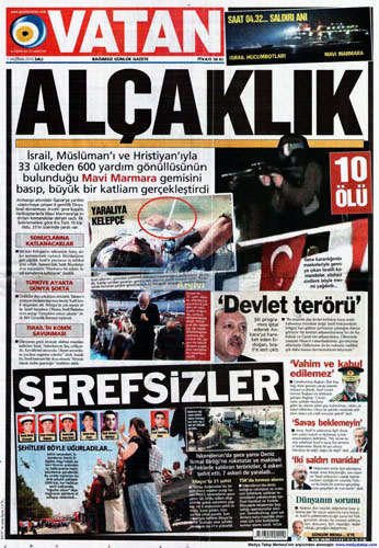 İsrail Korsanlığına çok sert manşetler galerisi resim 15