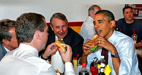 Obama ve Medvedev hamburgerci'de galerisi resim 12