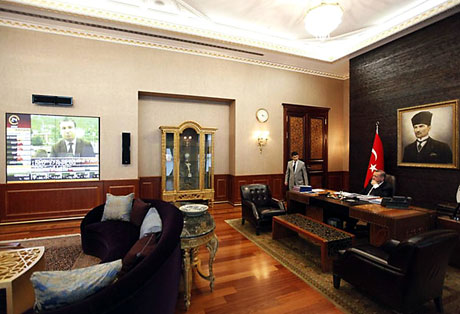 İşte Erdoğan'ın lüks çalışma ofisi galerisi resim 3