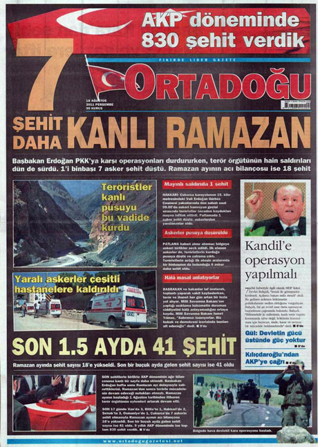 Türk medyasında Kandil manşetleri galerisi resim 10