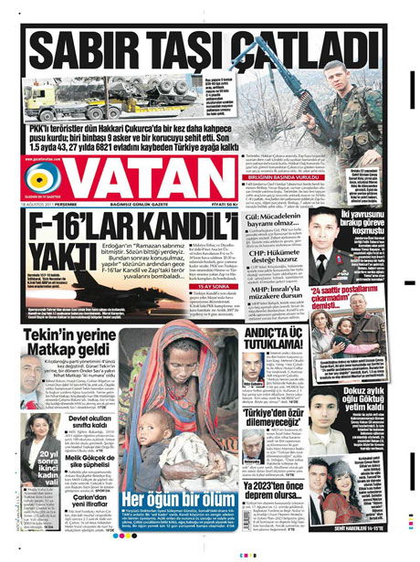 Türk medyasında Kandil manşetleri galerisi resim 19