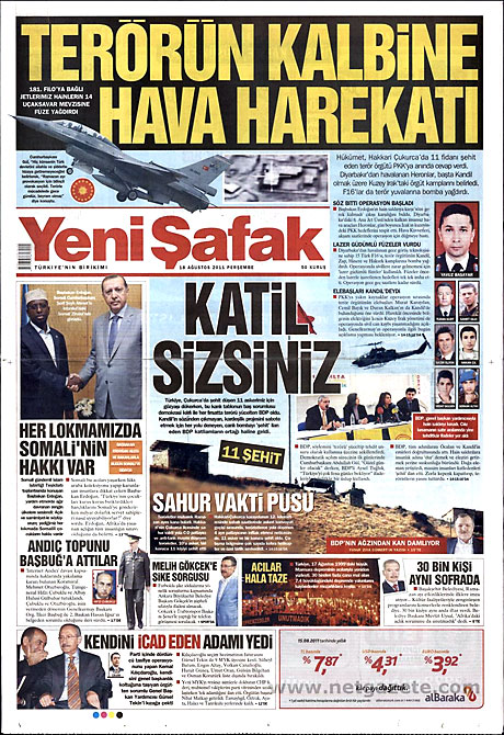Türk medyasında Kandil manşetleri galerisi resim 23
