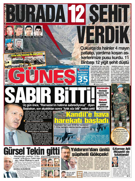 Türk medyasında Kandil manşetleri galerisi resim 5