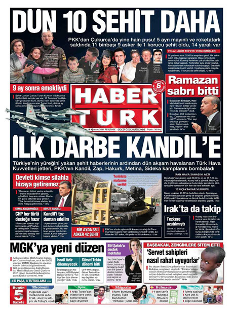 Türk medyasında Kandil manşetleri galerisi resim 6