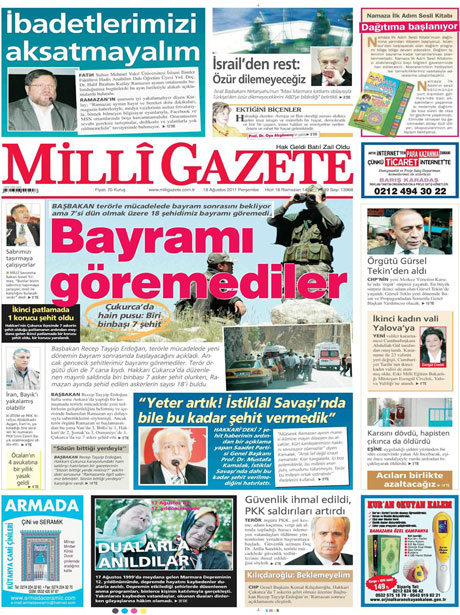Türk medyasında Kandil manşetleri galerisi resim 8