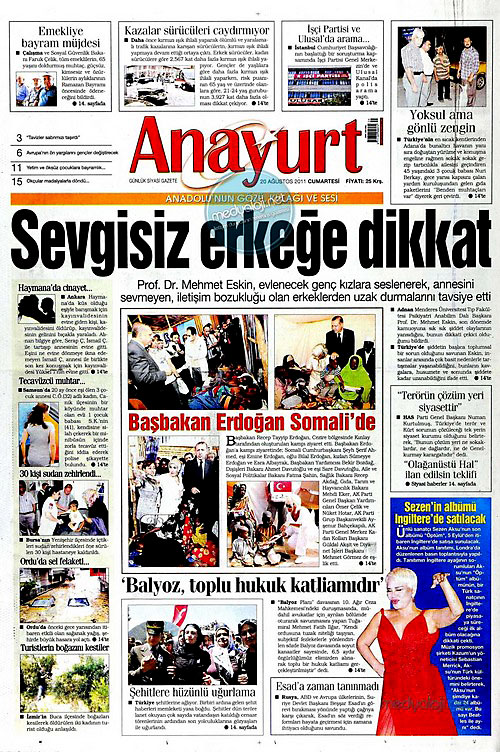 Günün Gazete Manşetleri (20.08.11) galerisi resim 2