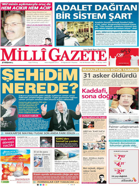 Günün önemli gazete manşetleri (22.08.11) galerisi resim 9