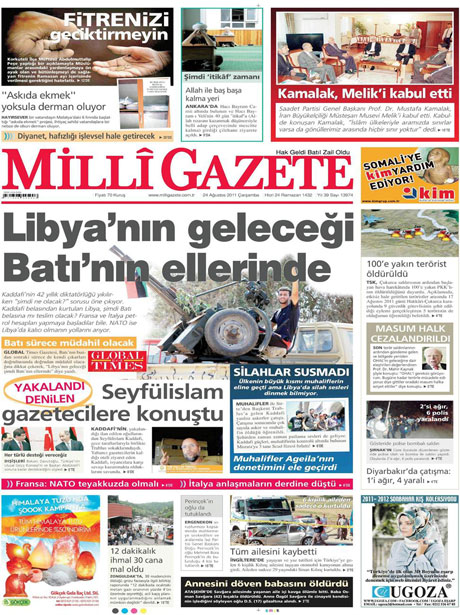Günün önemli gazete manşetleri (24.08.11) galerisi resim 10