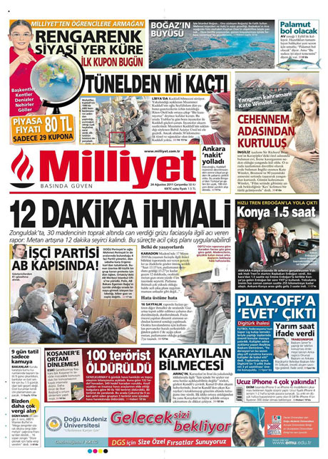 Günün önemli gazete manşetleri (24.08.11) galerisi resim 11
