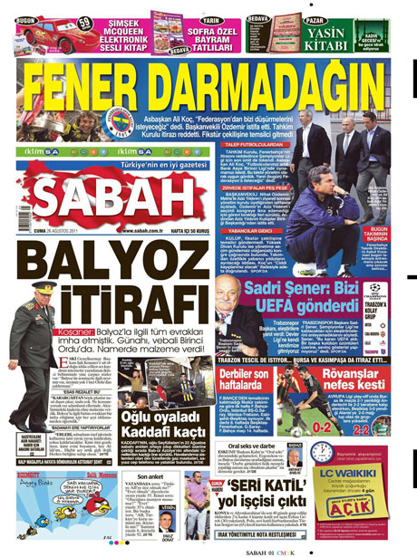 Günün önemli gazete manşetleri (26.08.11) galerisi resim 14