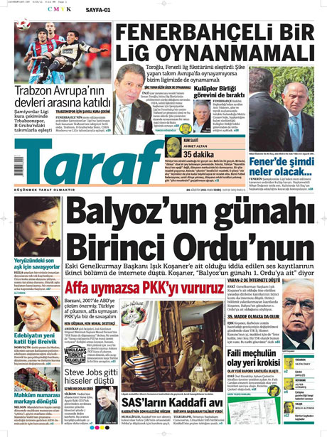 Günün önemli gazete manşetleri (26.08.11) galerisi resim 17