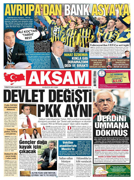 Günün önemli gazete manşetleri (26.08.11) galerisi resim 2