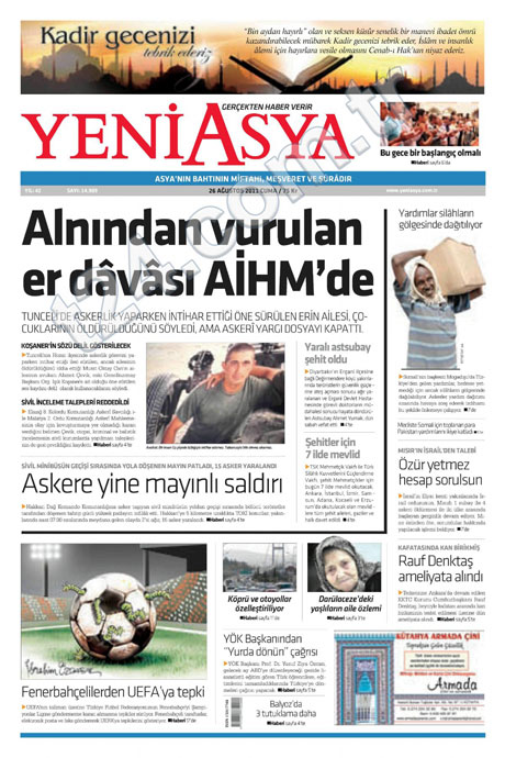 Günün önemli gazete manşetleri (26.08.11) galerisi resim 20