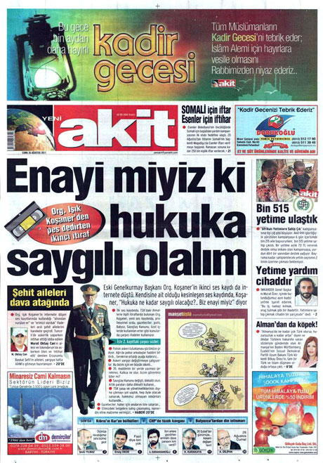 Günün önemli gazete manşetleri (26.08.11) galerisi resim 21