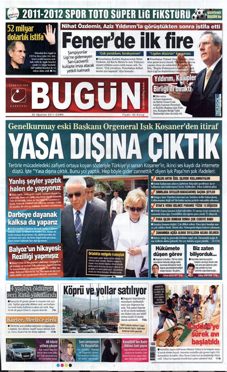 Günün önemli gazete manşetleri (26.08.11) galerisi resim 4