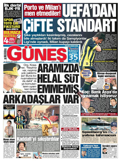 Günün önemli gazete manşetleri (26.08.11) galerisi resim 6