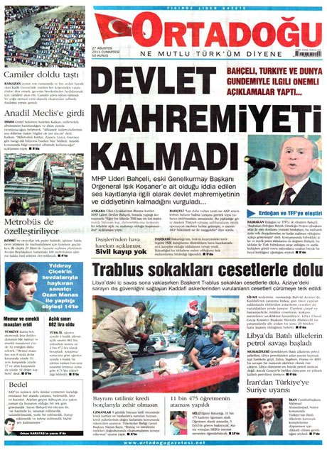 Günün önemli gazete manşetleri (27.08.11) galerisi resim 11
