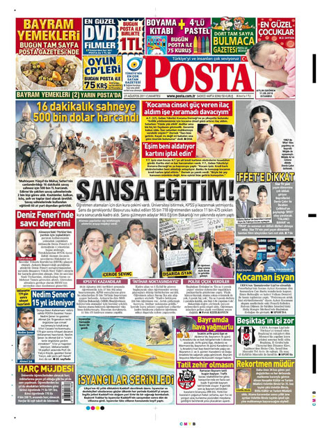 Günün önemli gazete manşetleri (27.08.11) galerisi resim 12