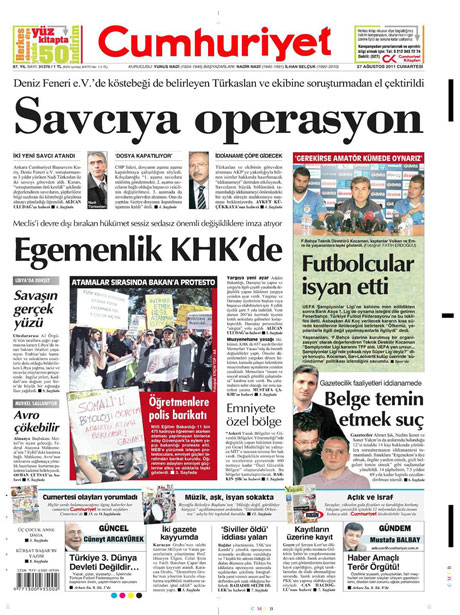 Günün önemli gazete manşetleri (27.08.11) galerisi resim 5