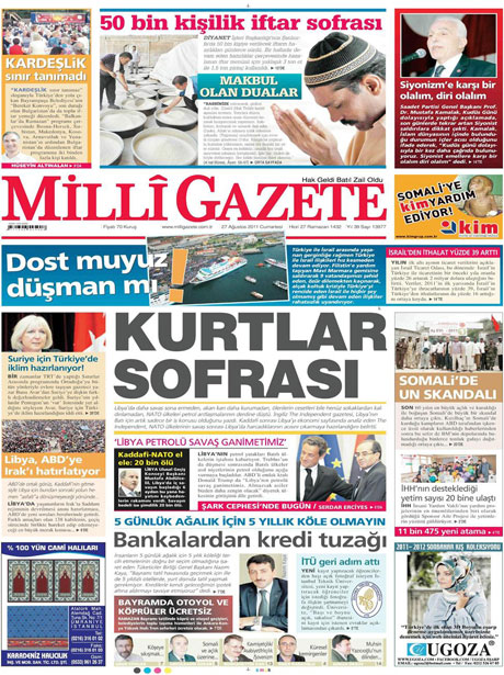 Günün önemli gazete manşetleri (27.08.11) galerisi resim 9