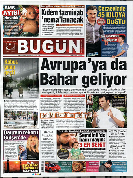 Günün önemli gazete manşetleri (29.08.11) galerisi resim 3