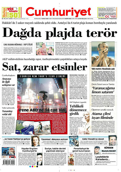 Günün önemli gazete manşetleri (29.08.11) galerisi resim 4