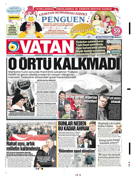 Manşetlerde Hrant Dink kararına tepki var galerisi resim 19