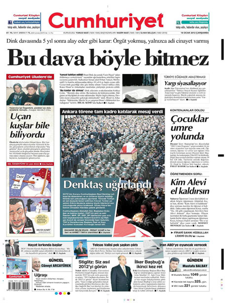 Manşetlerde Hrant Dink kararına tepki var galerisi resim 4