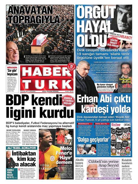 Manşetlerde Hrant Dink kararına tepki var galerisi resim 6