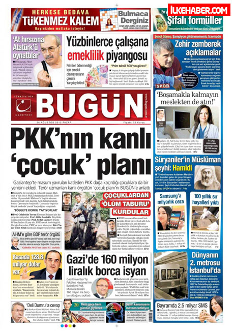 Gazetelerin bugünkü manşetleri ( 25/8) galerisi resim 6