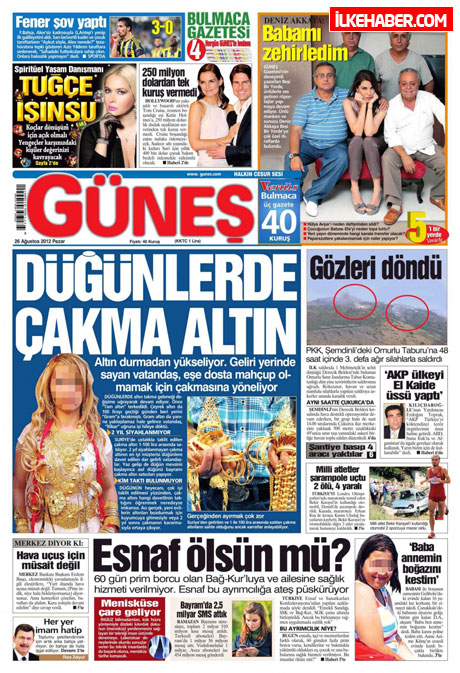 Gazetelerin bugünkü manşetleri ( 25/8) galerisi resim 8