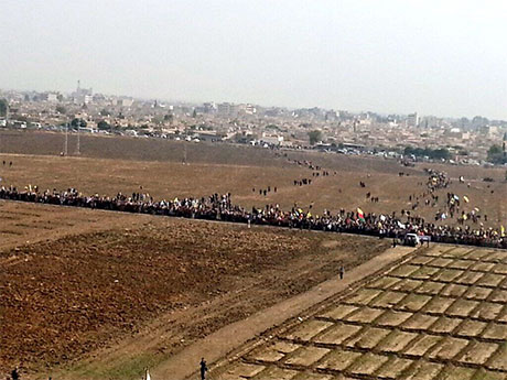 Nusaybin'de-Rojava'da duvar protesto edildi galerisi resim 1