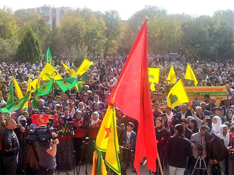 Nusaybin'de-Rojava'da duvar protesto edildi galerisi resim 11