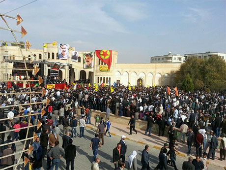 Nusaybin'de-Rojava'da duvar protesto edildi galerisi resim 15