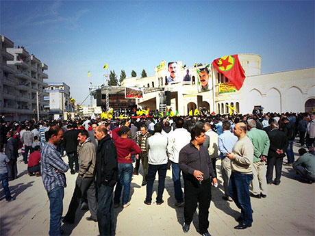 Nusaybin'de-Rojava'da duvar protesto edildi galerisi resim 18