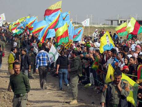 Nusaybin'de-Rojava'da duvar protesto edildi galerisi resim 36