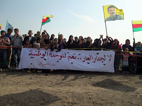 Nusaybin'de-Rojava'da duvar protesto edildi galerisi resim 41
