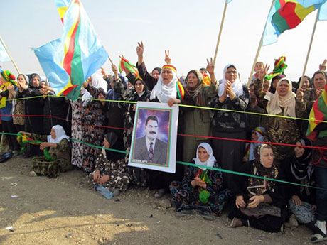 Nusaybin'de-Rojava'da duvar protesto edildi galerisi resim 46