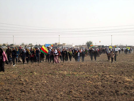 Nusaybin'de-Rojava'da duvar protesto edildi galerisi resim 56