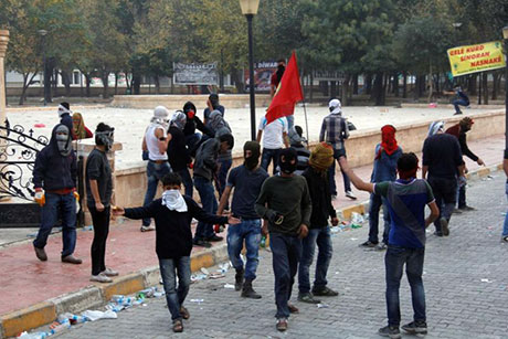 Nusaybin'de-Rojava'da duvar protesto edildi galerisi resim 63