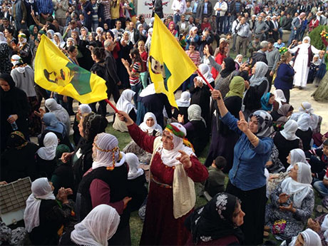 Nusaybin'de-Rojava'da duvar protesto edildi galerisi resim 8