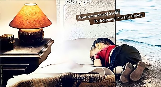 Dünya çizerlerinden 'kıyıya vuran insalık' galerisi resim 1