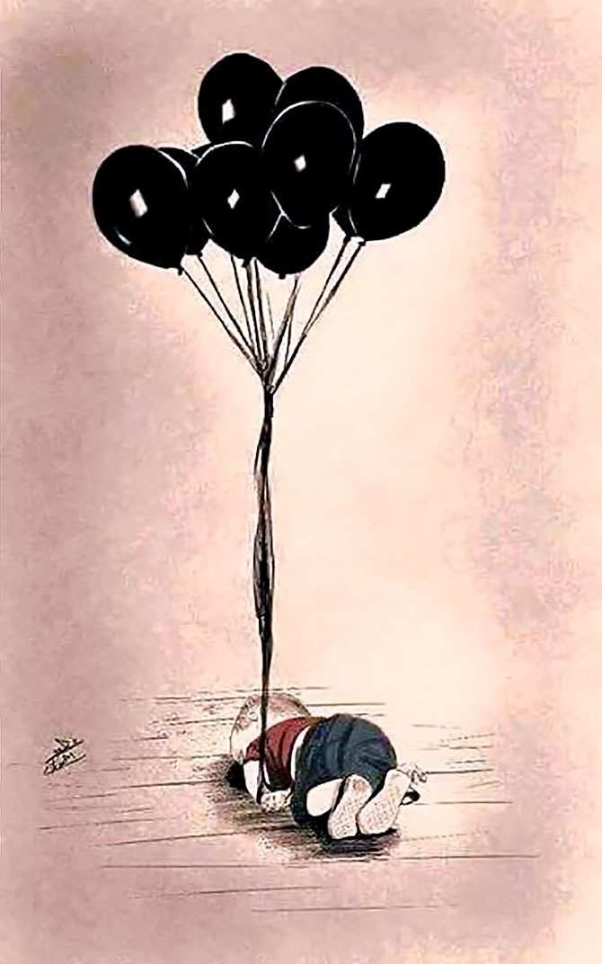 Dünya çizerlerinden 'kıyıya vuran insalık' galerisi resim 6