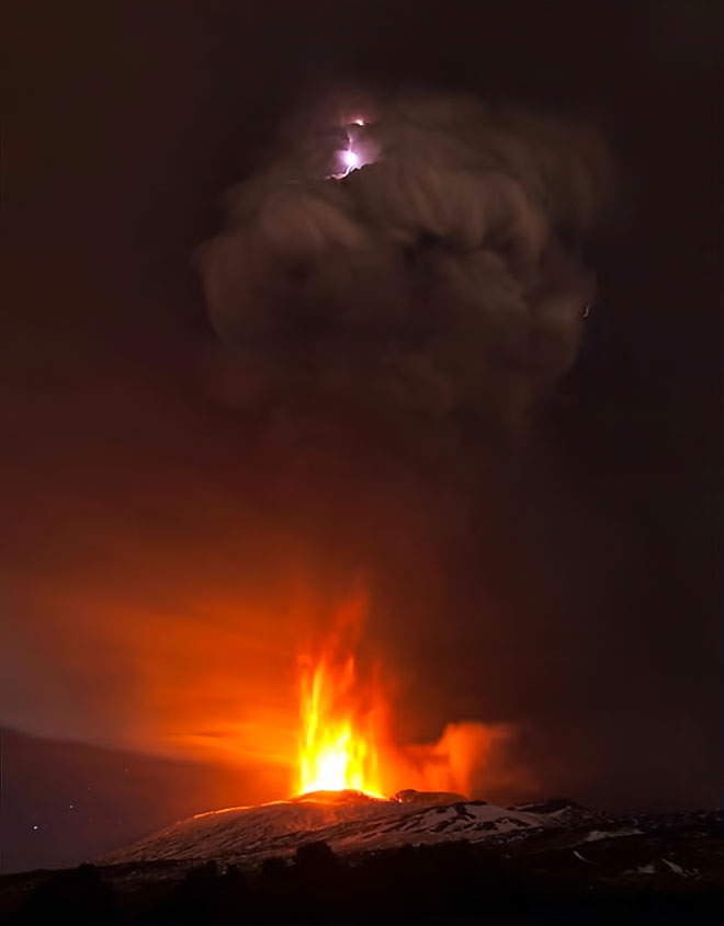 Sessizliğini bozan Etna'dan eşsiz görüntüler galerisi resim 4